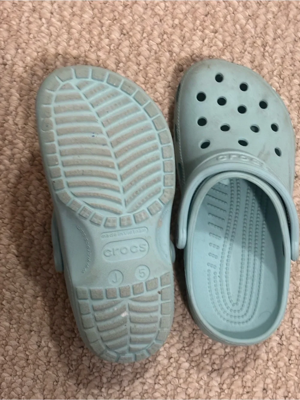 CROCS Kids Clog in Light Teal Blue